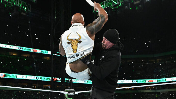The Undertaker and The Rock WWE WrestleMania 40 Cameo