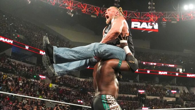 Oba Femi Destroys Brock Lesnar - WWE RAW Oba Femi Destroys Brock Lesnar - WWE RAW